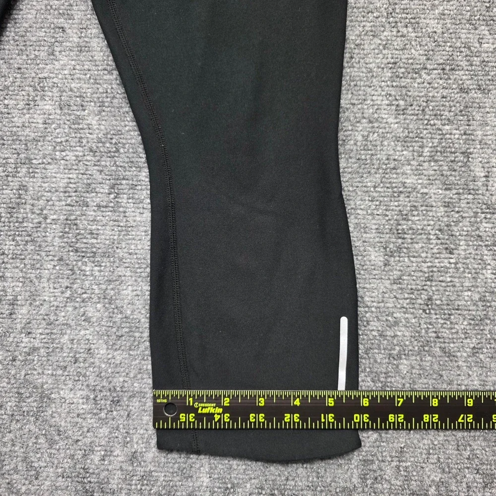 Nike Dri-FIT Cropped Running Leggings Women's Medium Black Back Zipper Pocket